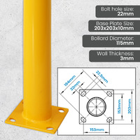 Fixed Yellow Standard Safety Bollards