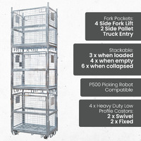 Collapsible & Stackable Stillage Cage (Rectangular)