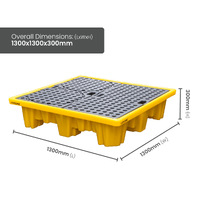 4 Drum Bunded Spill Pallet