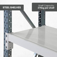 Heavy Duty Longspan Shelving - Steel 2400mm wide