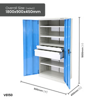 Heavy Duty Industrial Storage Cabinets 2 Drawer Cabinet ( 1 x 100mm & 1 x 200mm drawers)