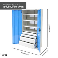 Heavy Duty Industrial Storage Cabinets 4 Drawer Cabinet ( 2 x 100mm & 2 x 200mm drawers)