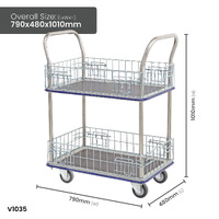 Multi Purpose 2 Tier Cage Trolleys