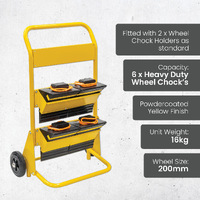 Heavy Duty Wheel Chock Trolley & Holder