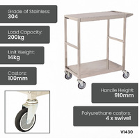 Stainless Steel 2 & 3 Tier Trolleys