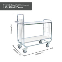 2 Tier Trolley (With Adjustable Shelves)