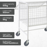 Mesh Trolley With Folding Lid