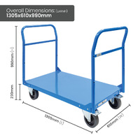 Heavy Duty Double Handle Platform Trolley