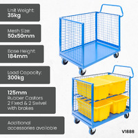 3 Sided Mesh Cage Trolley