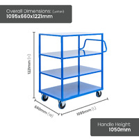 4 Tier Steel Trolley