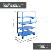 5 Tier Steel Trolley