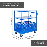 2 Tier Trolley with Bottom Basket