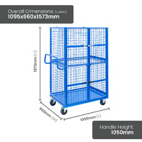 Full Cage Trolley with Double Swing Door