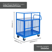 Mesh Cage Trolley with 2 Tiers