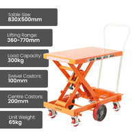 Spring Scissor Lift Trolley - 830x500mm