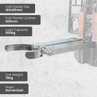 Galvanised Forklift Drum Grab