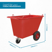 400L Steel Waste Trolley