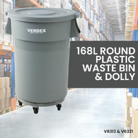 Round Plastic Waste Bin & Dollies