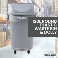 Round Plastic Waste Bins (swinging Lid)