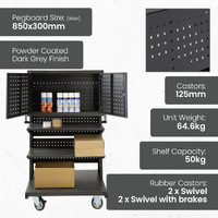 Mobile Panel Cart With Storage Cabinet