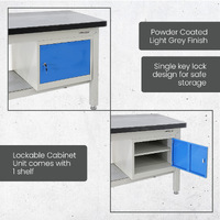 1800mm Industrial Work Bench with Lockable Cupboard