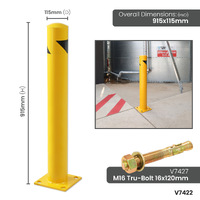 Fixed Yellow Standard Safety Bollards