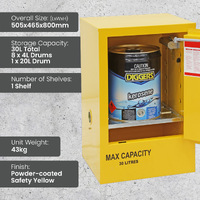 Flammable Liquid Cabinet  - 30L Capacity