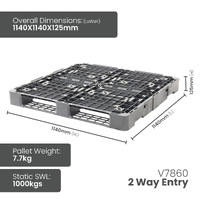 Standard Plastic Export Pallet - 2 Way Entry