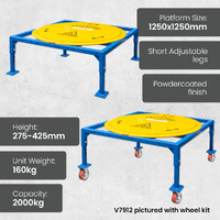 Heavy Duty Pallet Stand (with Short Adjustable Legs & Turntable)