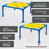 Heavy Duty Pallet Stand (with Tall Adjustable Legs & Turntable)