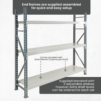 Heavy Duty Longspan Shelving - Steel 1800mm wide