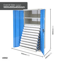 Heavy Duty Industrial Storage Cabinets 10 Drawer Cabinet ( 10 x 100mm drawers)