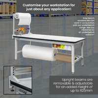 Ergonomic Industrial Packing Workbench (with back panel starter kit)