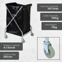 X Shape Laundry Cart 150L