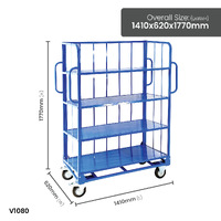 Heavy Duty Sloping 4 Shelf Trolleys