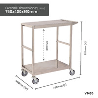 Stainless Steel 2 & 3 Tier Trolleys