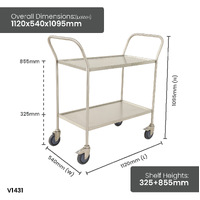 Heavy Duty Fully Welded Stainless Steel Tier Trolley