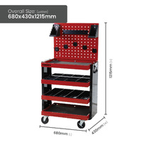 Quad Deck Tool Cart (with tool board)