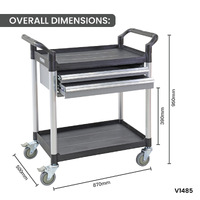 2 Tier Tool Trolley (with drawers)