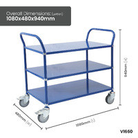 3 Tier Multi Shelf Trolley