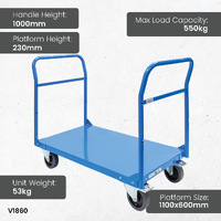 Heavy Duty Double Handle Platform Trolley