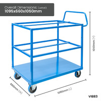 3 Tier Steel Tub Trolley