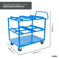 3 Tier Steel Multi-Tub Trolley