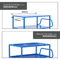 2 Tier Trolley with Bottom Basket