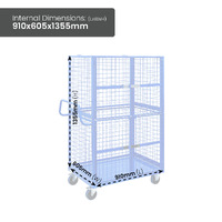 Full Cage Trolley with Double Swing Door