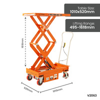 Electric Scissor Lift Trolleys 520x1010 (500kg capacity)