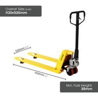 Super Low Profile Pallet Truck (Euro Size)