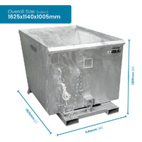 1100L Tipping Bin (with release mechanism) 