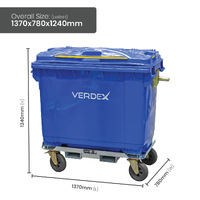 660L Wheelie Bin with Rotator Base