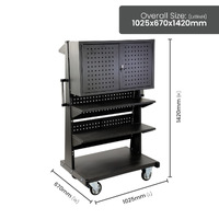 Mobile Panel Cart With Storage Cabinet